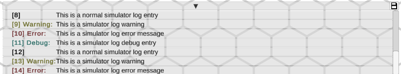 Simulator Log