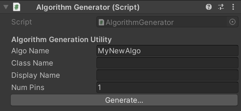 Algorithm Generator Component