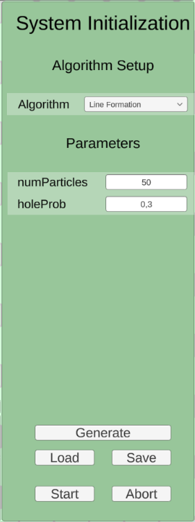 Initialization Panel