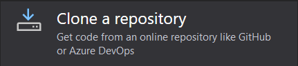 Clone a repository in Visual Studio